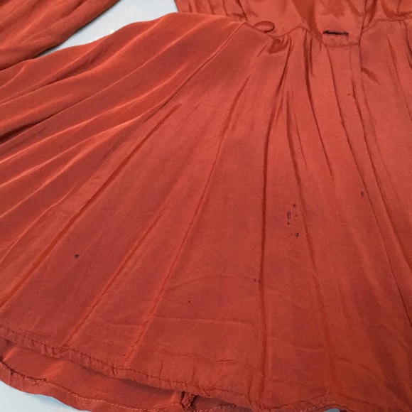 Double Breasted Burnt Orange 80s Lightweight Jacket - Picture 7 of 10